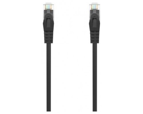 AISENS - CABLE DE RED LATIGUILLO RJ45 LSZH CAT.6A 500 MHZ UTP AWG24, NEGRO, 2.0M