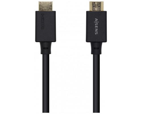 AISENS - CABLE HDMI V2.1 ULTRA ALTA VELOCIDAD / HEC CERTIFICADO 8K@60HZ 48GBPS, A/M-A/M, NEGRO, 3.0M