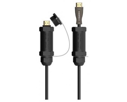 AISENS - CABLE HDMI V2.1 AOC CON ARMADURA ULTRA ALTA VELOCIDAD / HEC 8K@60HZ 4K@120HZ 4:4:4 48GBPS, A/M-A/M, NEGRO, 30M