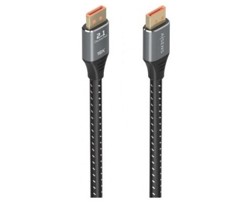 AISENS - CABLE DISPLAYPORT V2.1 16K@60HZ 80GBPS, DP/M-DP/M, NEGRO, 1.5M