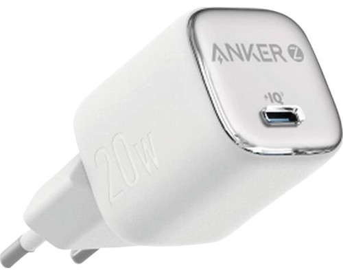 CARGADOR DE PARED ANKER ZOLO 20W 1 PUERTO USB-C BLANCO-SX4 CARGADOR DE PARED ANKER ZOLO 20W 1 PUERTO USB-C BLANCO