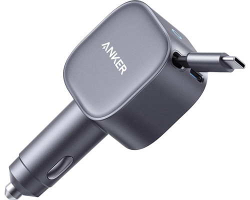 CARGADOR DE COCHE ANKER DE COCHE 75W CON CABLE USB-C RETRACTIL