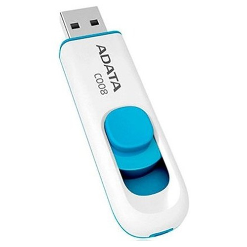 ADATA Lapiz Usb C008 64GB USB 2.0 Blanco/Azul-SX5 ADATA Lapiz Usb C008 64GB USB 2.0 Blanco/Azul