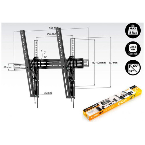 Engel Axil AC0571E soporte para TV 165,1 cm (65") Negro (Espera 4 dias)-SX4 Engel Axil AC0571E soporte para TV 165,1 cm (65") Negro (Espera 4 dias)
