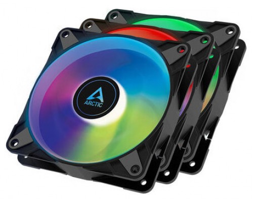 VENTILADOR 12CM ARCTIC P12 PWM A-RGB PACK 3 UNIDADES (Espera 4 dias)