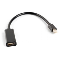 ADATADOR LANBERG MINIDISPLAYPORT MACHO/HDMI HEMBRA 20CM NEGRO-6SX ADATADOR LANBERG MINIDISPLAYPORT MACHO/HDMI HEMBRA 20CM NEGRO