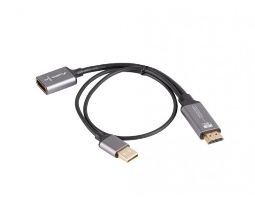 ADAPTADOR LANBERG 4K HDMI MACHO/DISPLAYPORT HEMBRA 20CM