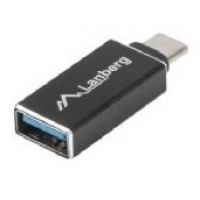 ADAPTADOR USB LANBERG USB-C M 3.1 A USB-A H OTG NEGRO