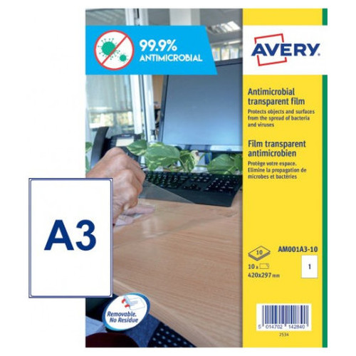 Avery AM001A3 etiqueta autoadhesiva Rectángulo Desmontable Transparente 10 pieza(s) (Espera 4 dias)-SX3 Avery AM001A3 etiqueta autoadhesiva Rectángulo Desmontable Transparente 10 pieza(s) (Espera 4 dias)