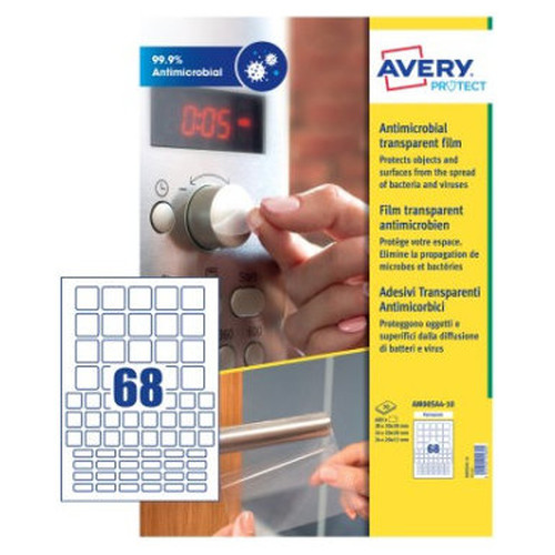 Avery AM00SA4 etiqueta autoadhesiva Plaza Permanente Transparente 680 pieza(s) (Espera 4 dias)-SX2 Avery AM00SA4 etiqueta autoadhesiva Plaza Permanente Transparente 680 pieza(s) (Espera 4 dias)