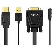 ADAPTADOR HDMI A VGA CON SALIDA DE AUDIO APPROX APPC22