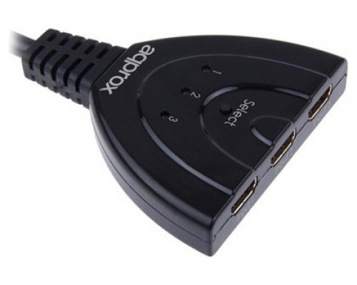 ADAPTADOR SWITCH HDMI 3 PUERTOS 1080P 4K APPROX