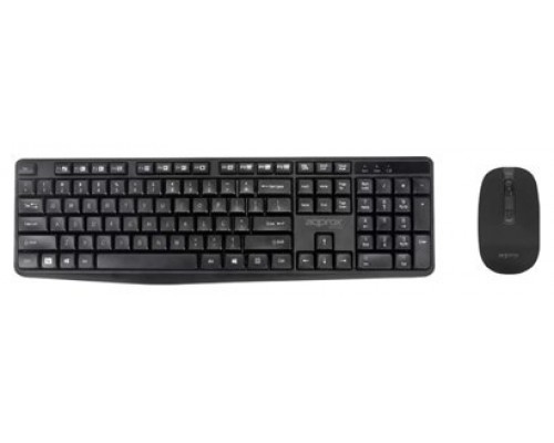 PACK TECLADO Y MOUSE WIRELESS APPROX MX335 2.4GHZ USB