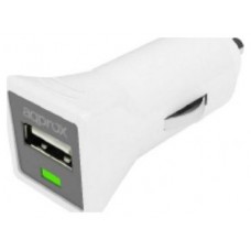 CARGADOR USB PARA COCHE 1A DESIGN BLANCO APPROX (Espera 4 dias)