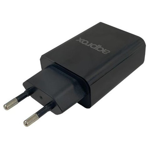 CARGADOR USB DE VIAJE/PARED DUAL 2.4A NEGRO APPROX (Espera 4 dias)-SX2 CARGADOR USB DE VIAJE/PARED DUAL 2.4A NEGRO APPROX (Espera 4 dias)