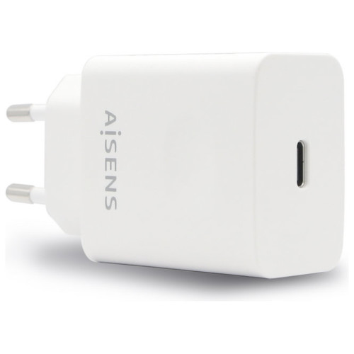 AISENS - CARGADOR USB-C PD3.0 1 PUERTO 1xUSB-C 20W, BLANCO