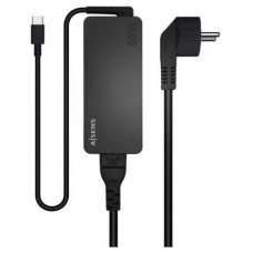 AISENS - CARGADOR 65W PD3.0 1XUSB-C 1.8M, NEGRO