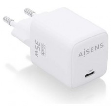 AISENS - CARGADOR GaN 35W, 1xUSB-C PD3.0 QC4.0, BLANCO