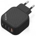 AISENS - CARGADOR GaN 65W, 2xUSB-C PD3.0 QC4.0, 1xUSB-A QC3.0, NEGRO