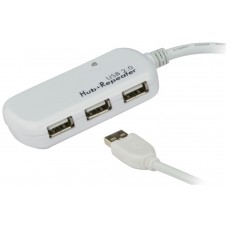 ATEN Cable extensor USB 2.0 de 12 m con hub de cuatro puertos (soporta conexión en cadena hasta 60 m) (Espera 4 dias)