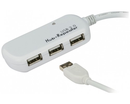 ATEN Cable extensor USB 2.0 de 12 m con hub de cuatro puertos (soporta conexión en cadena hasta 60 m) (Espera 4 dias)