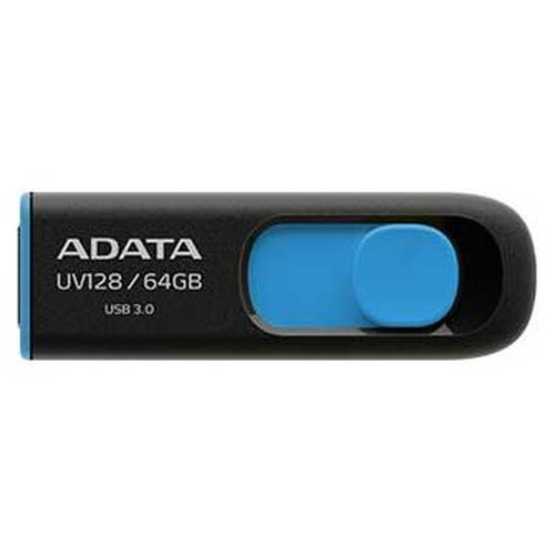 ADATA Lapiz Usb UV128 64GB USB 3.2 Negro/Azul-SX3 ADATA Lapiz Usb UV128 64GB USB 3.2 Negro/Azul