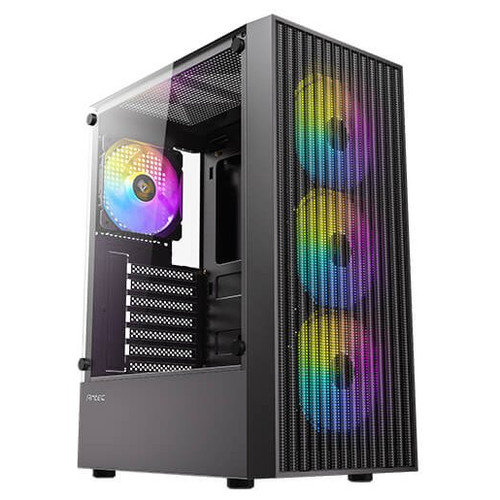 CAJA ANTEC AX27 ARGB ATX NEGRO 4XVENT 120MM 2XUSB SN FUENTE-SX10 CAJA ANTEC AX27 ARGB ATX NEGRO 4XVENT 120MM 2XUSB SN FUENTE