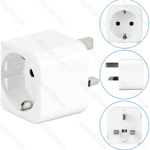 ENCHUFE DE PARED UNIVERSAL ALEMANIA A GRAN BRETAÑA BLANCO AIGOSTAR (Espera 4 dias)-SX1 ENCHUFE DE PARED UNIVERSAL ALEMANIA A GRAN BRETAÑA BLANCO AIGOSTAR (Espera 4 dias)