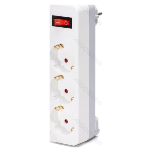 ENCHUFE DE CONVERSION ALEMAN 1 A 3 16A CON INTERRUPTOR BLANCO/GRIS AIGOSTAR (Espera 4 dias)-SX1 ENCHUFE DE CONVERSION ALEMAN 1 A 3 16A CON INTERRUPTOR BLANCO/GRIS AIGOSTAR (Espera 4 dias)