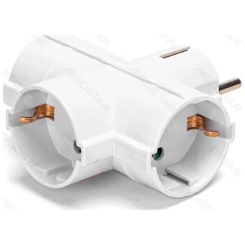 ENCHUFE DE CONVERSION ALEMAN 1 A 3 16A VERTICAL BLANCO AIGOSTAR (Espera 4 dias)-SX1 ENCHUFE DE CONVERSION ALEMAN 1 A 3 16A VERTICAL BLANCO AIGOSTAR (Espera 4 dias)