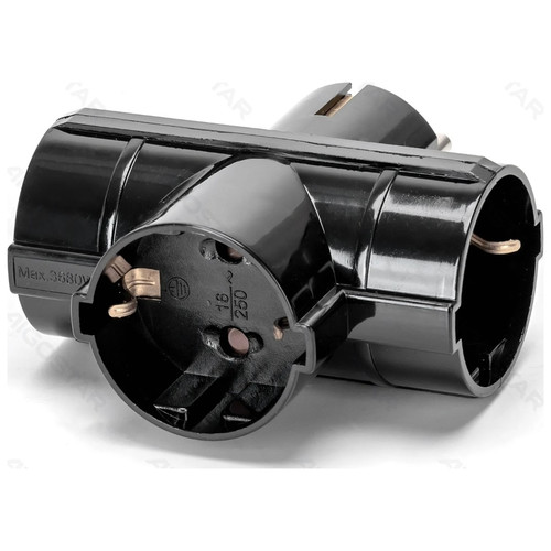 ENCHUFE DE CONVERSION ALEMAN 1 A 3 16A VERTICAL NEGRO AIGOSTAR (Espera 4 dias)-SX1 ENCHUFE DE CONVERSION ALEMAN 1 A 3 16A VERTICAL NEGRO AIGOSTAR (Espera 4 dias)