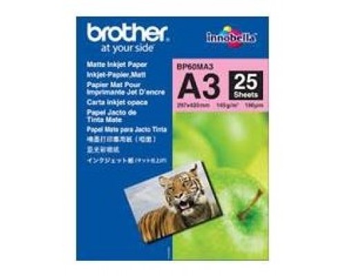 BROTHER Papel Inkjet Mate A3 25h 145g/m2
