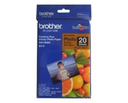 BROTHER Papel Inkjet Glossy 10x15 20h 260g/m2