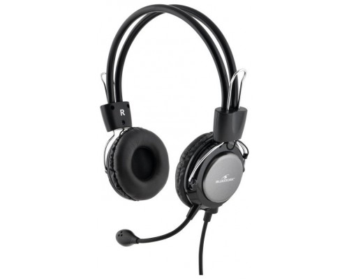 Bluestork MC-201 auricular y casco Auriculares Diadema Conector de 3,5 mm Negro, Plata (Espera 4 dias)