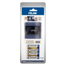 BL&Iacute;STER SACAPUNTAS EL&Eacute;CTRICO MAXI-REGULAR (PILAS INCLUIDAS) SERIE 1918, AZUL MARINO MILAN BWM10278B (Espera 4 dias)