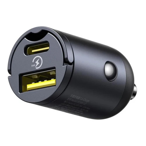 BASEUS TINY STAR MINI CAR CHARGER (U+C) 30W COSMIC BLACK (Espera 4 dias)-SX4 BASEUS TINY STAR MINI CAR CHARGER (U+C) 30W COSMIC BLACK (Espera 4 dias)