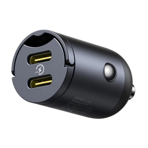 BASEUS TINY STAR MINI CAR CHARGER 2C 30W COSMIC BLACK (Espera 4 dias)-SX4 BASEUS TINY STAR MINI CAR CHARGER 2C 30W COSMIC BLACK (Espera 4 dias)