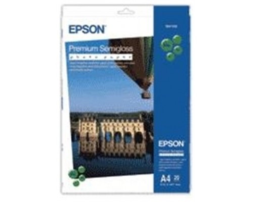 Epson Papel Fotografico Semibrillo (Premium SemiGlossy Photo) A4, 20 Hojas de 251g.