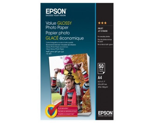 EPSON Value Glossy Photo Paper - A4 - 50 Hojas