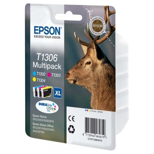 Tinta multipack 3 colores T1306 DURABrite Ultra Ciervo