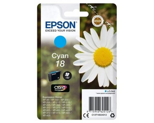 Epson Cartucho T1802 Cyan