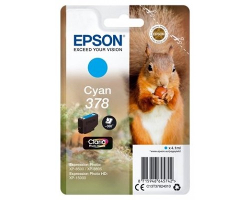 EPSON Singlepack Cyan 378 Claria Photo HD Ink con RF