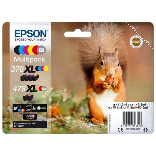 EPSON Multipack 6-colours 478XL Claria Photo HD Ink RF+AM