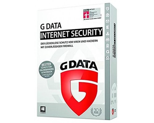 SOFTWARE ANTIVIRUS GDATA  INTERNET SECURITY 1 PC 1