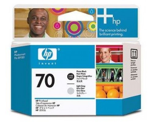 HP Photosmart Pro B9180/DesignJet Z3200 Nº70 Cabezal de impresion Negro y Gris claro fotografico