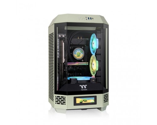 CAJA THERMALTAKE MINI-ITX TOWER 250 2XVENT 120MM VERDE MATCHA SNFUENTEÂ