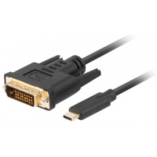 CABLE USB-C A DVI-D (24+1) LANBERG MACHO/MACHO 1.0M NEGRO