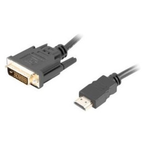 CABLE HDMI LANBERG MACHO DVI MACHO 24+1 1,8M DUAL LINK GOLD 4K-SX2 CABLE HDMI LANBERG MACHO DVI MACHO 24+1 1,8M DUAL LINK GOLD 4K