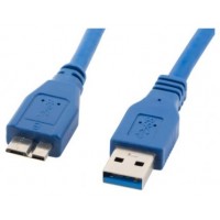 CABLE USB LANBERG 3.0 MACHO/MICRO USB MACHO 0.5M AZUL