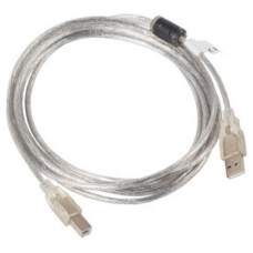 CABLE USB LANBERG USB-A MACHO A USB-B MACHO FERRITA 5M TRANSPARENTE